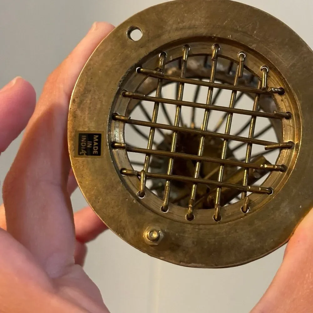 Vintage Brass Metal Handmade Bird Cage Decor 5"x 3.5" Made In India DAMAGED - Picture 6 of 7